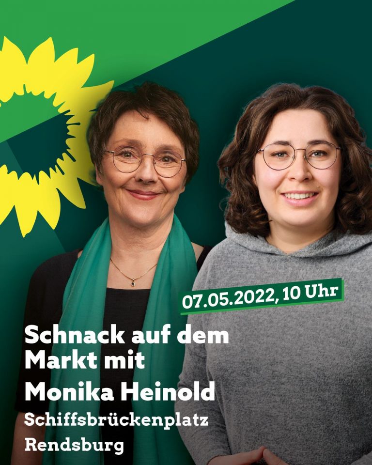 Marktschnack zum Wahlkampffinale mit Monika Heinold und Lea Reimann auf dem Schiffbrückenplatz Rendsburg