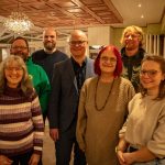 Gast Tobias Goldschmidt und orderator Ingmar Jaschok-Hops umgeben von Mitgliedern des Kreis- und Ortsvorstandes